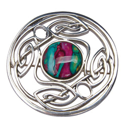 HeatherGems - Celtic Weave Brooch