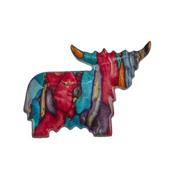 HeatherGems - Heather Highland Cow Brooch