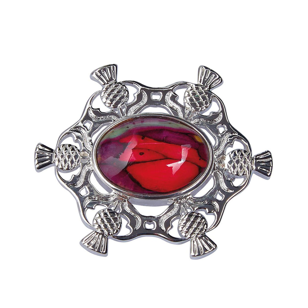 HeatherGems - Six Thistle Brooch