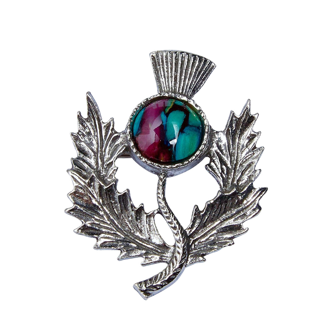 HeatherGems - Thistle Brooch