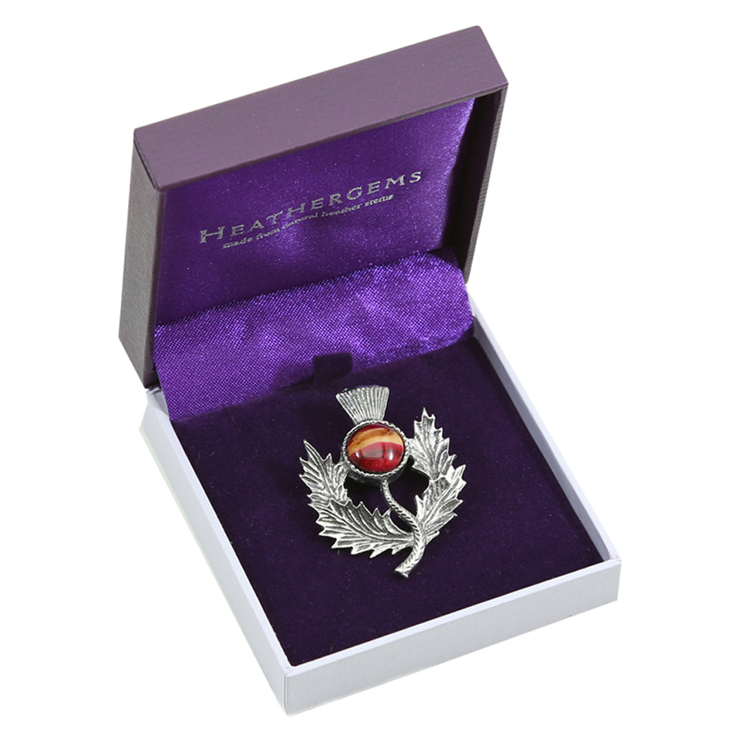 HeatherGems - Thistle Brooch Boxed