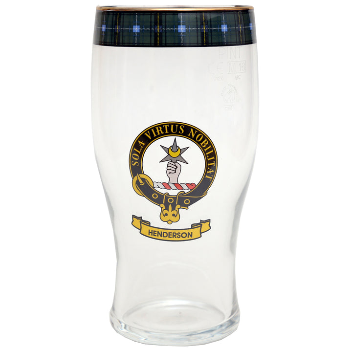 Clan Crest Beer Glass - Henderson