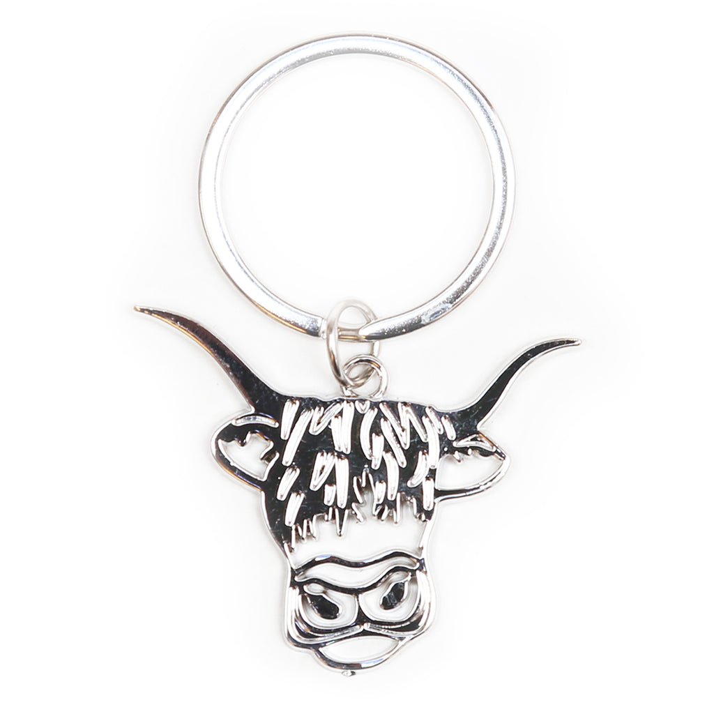 Young Highland Cow Keychain