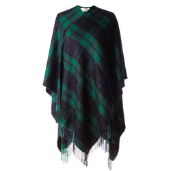 Lambswool Tartan Cape - Black Watch