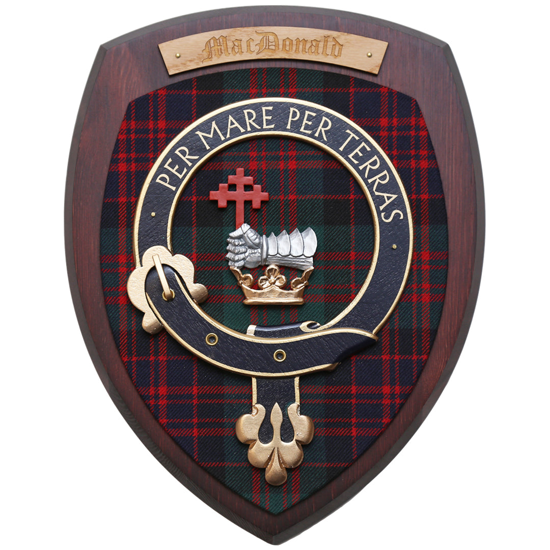 Large MacDonald Wall Plaque Dark Wood