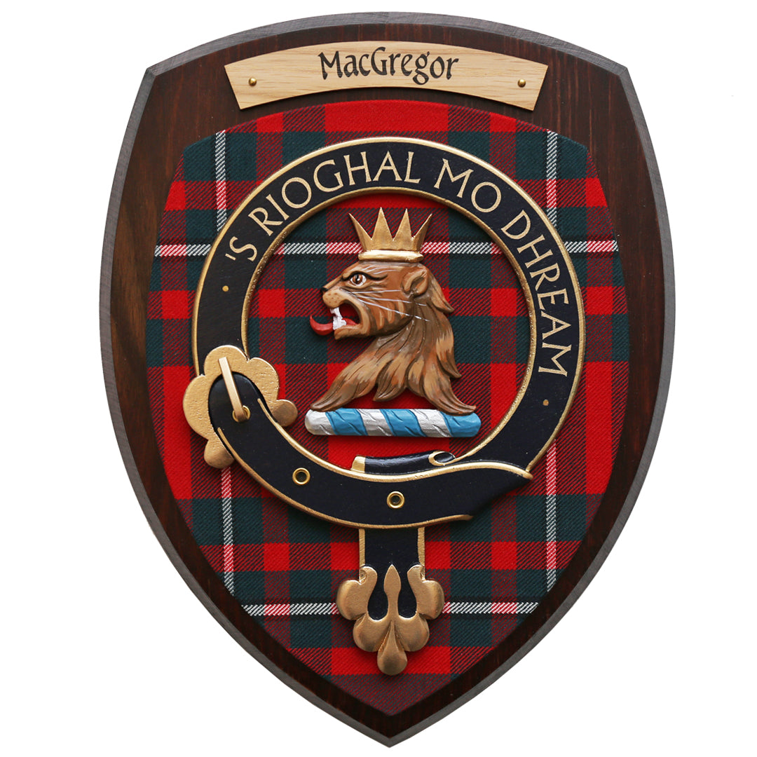 Large MacGregor Wall Plaque Dark Wood
