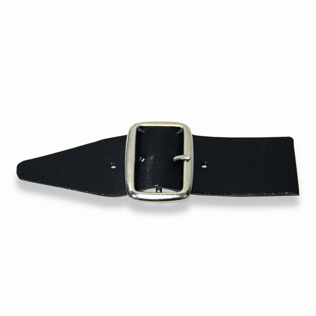 CC Genuine Leather Kilt Straps With Buckle (7") | 1.25" Wide, Black | 3 Extender Straps