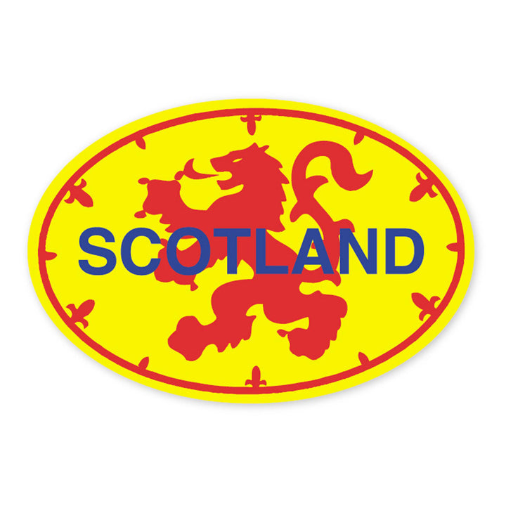 Lion Rampant Oval Scotland Sticker