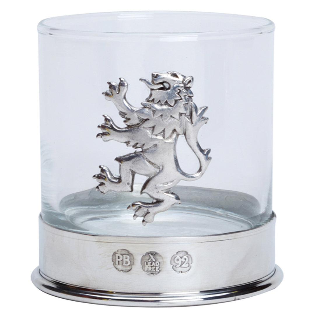 Lion Rampant Pewter Whisky Glass