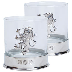 Lion Rampant Pewter Whisky Glass Set (2)