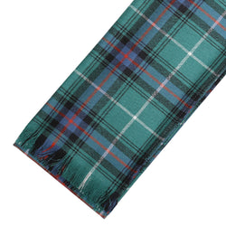 Fine Weight Tartan Scarf - MacDonald of the Isles Green Ancient