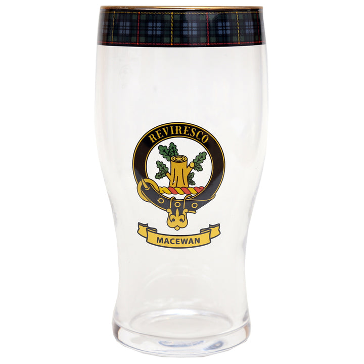Clan Crest Beer Glass - MacEwan