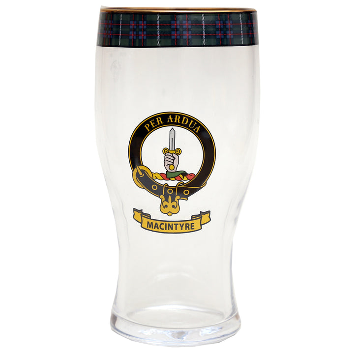 Clan Crest Beer Glass - MacIntyre
