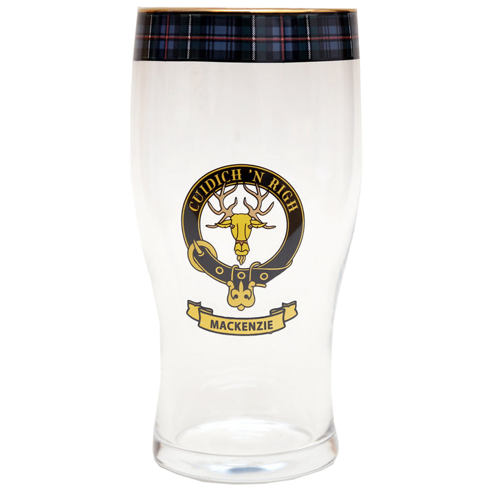 Clan Crest Beer Glass - MacKenzie