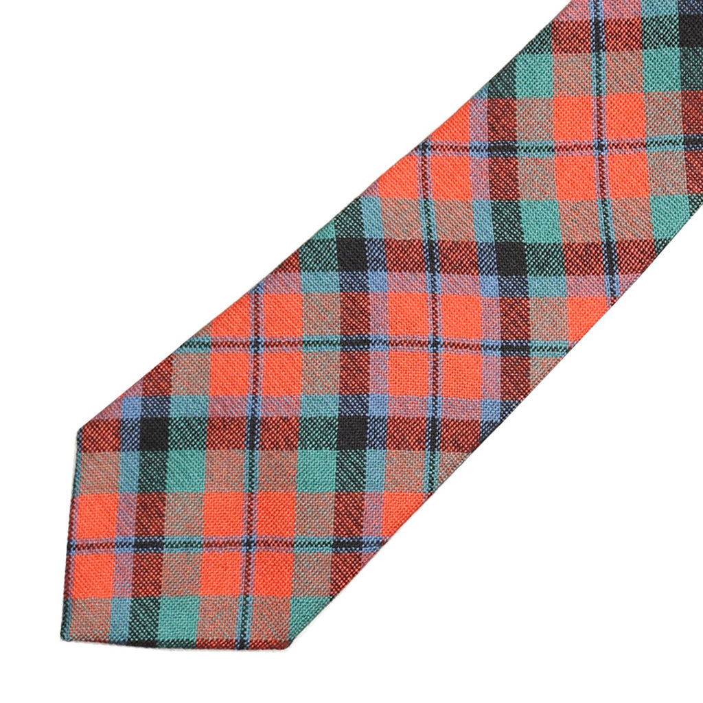 Men's MacNaughton Ancient Tartan Wool Tie - Handwoven In Scotland, 100% Wool, 55.9" Length