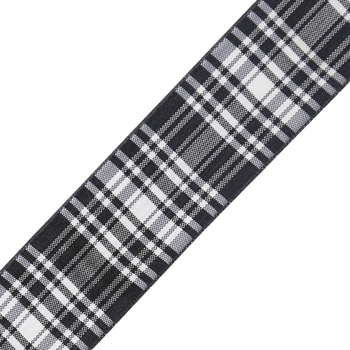 Tartan Ribbon - Menzies Black & White