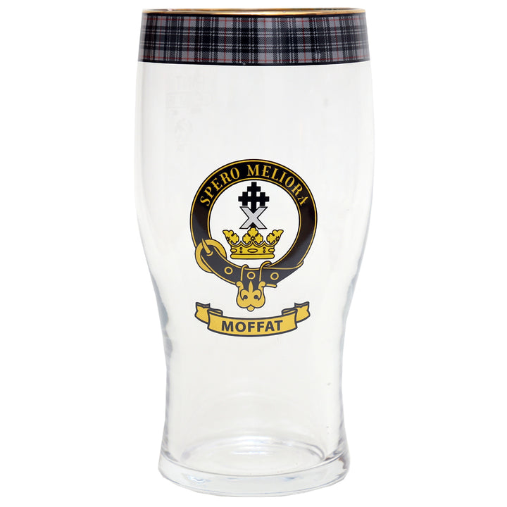 Clan Crest Beer Glass - Moffat
