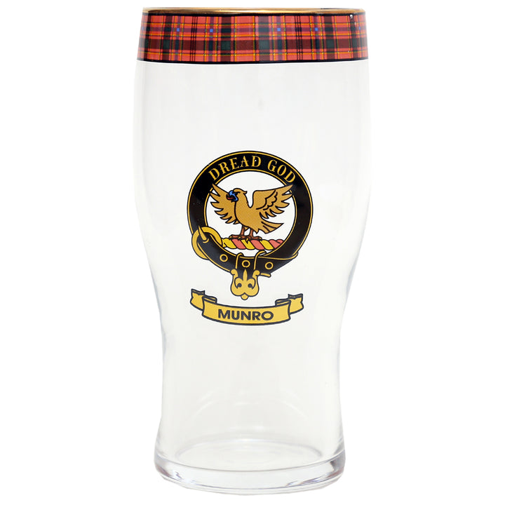 Clan Crest Beer Glass - Munro