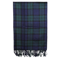 Poly Viscose Black Watch Scarf Shawl
