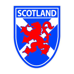 Red Rampant Lion Saltire Sticker