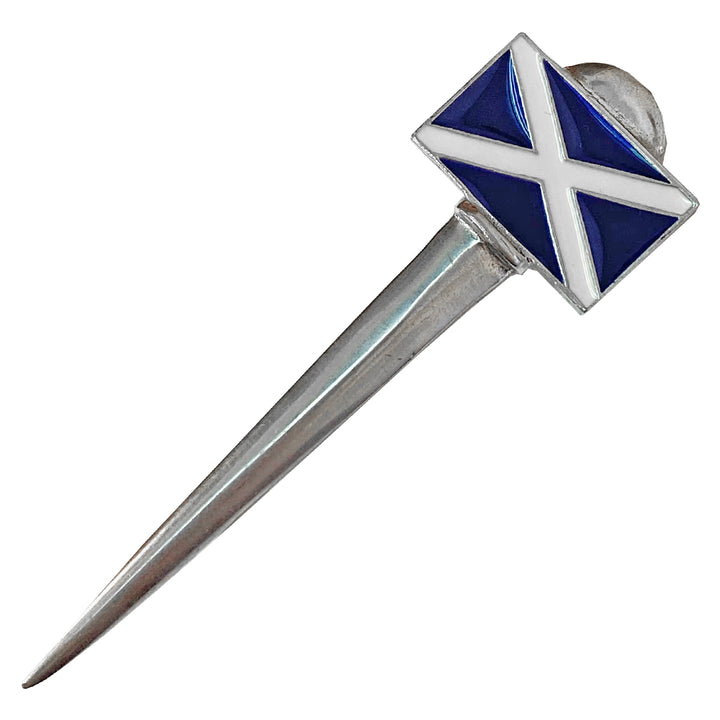 Saltire Enamel Flag Kilt Pin