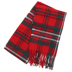 Lambswool Tartan Scarf - Scott Red Modern