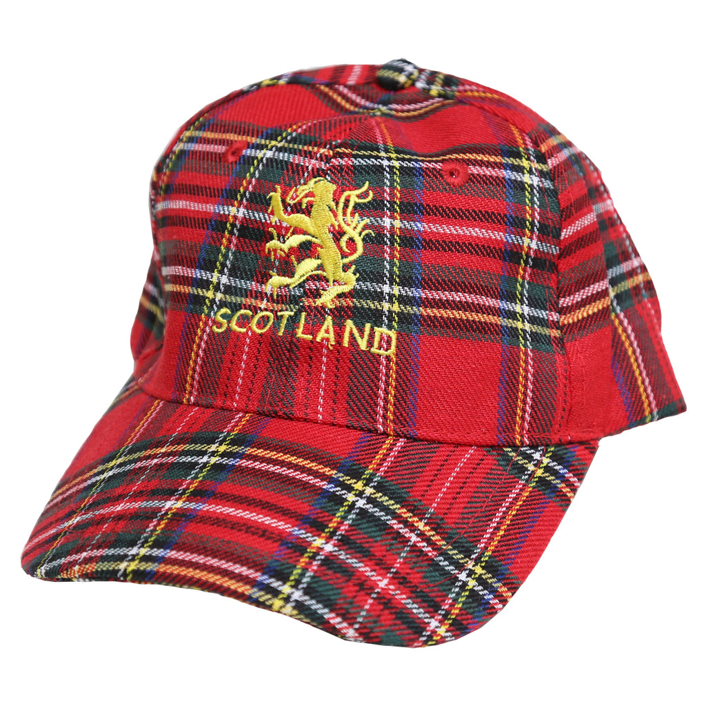 Tartan Baseball Cap: Scottish Lion