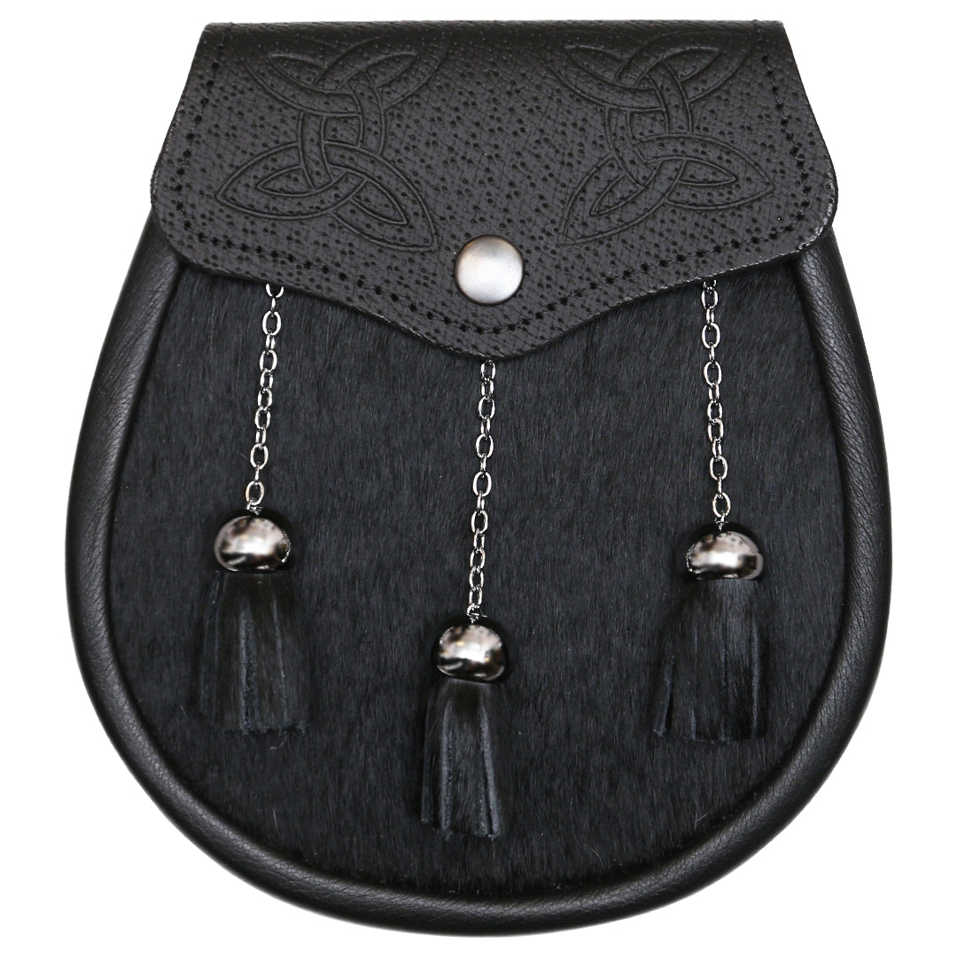 Semi-Dress Black Bovine Sporran