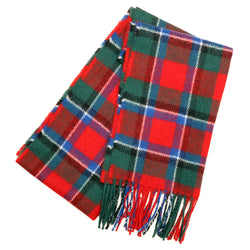 Lambswool Tartan Scarf - Sinclair Red Modern