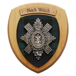 Small Black Watch Wall Plaque Light Wood