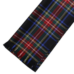 Fine Weight Tartan Scarf - Stewart Black Modern