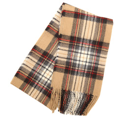Lambswool Tartan Scarf - Stewart Camel Modern