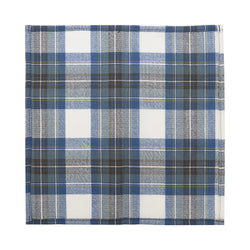 Tartan Pocket Square - Stewart Muted Blue Weathered