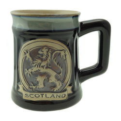 Stoneware Mug - Rampant Lion Black