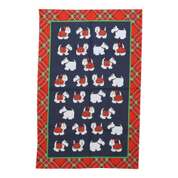 Tartan Terrier Tea Towel