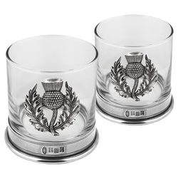 Thistle Pewter Whisky Glass Set (2)