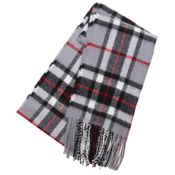 Lambswool Tartan Scarf - Thompson Grey Modern