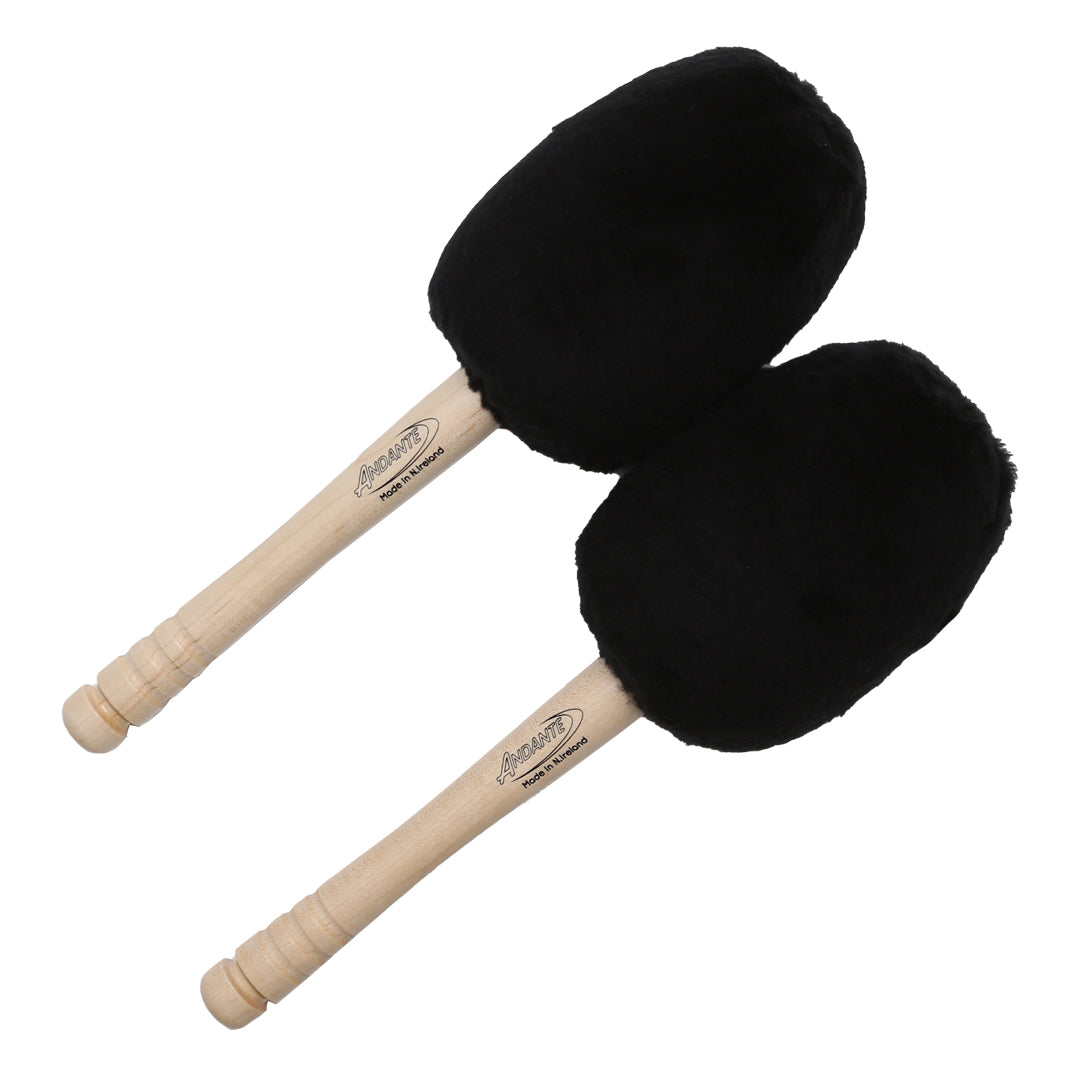 Andante Bass Drum Sticks - Black