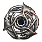 Antique Serpent Plaid Brooch - Smoky