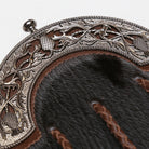 Antique Thistle Brown Leather Sporran Cantle