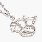 Bagpipes Necklace Angle
