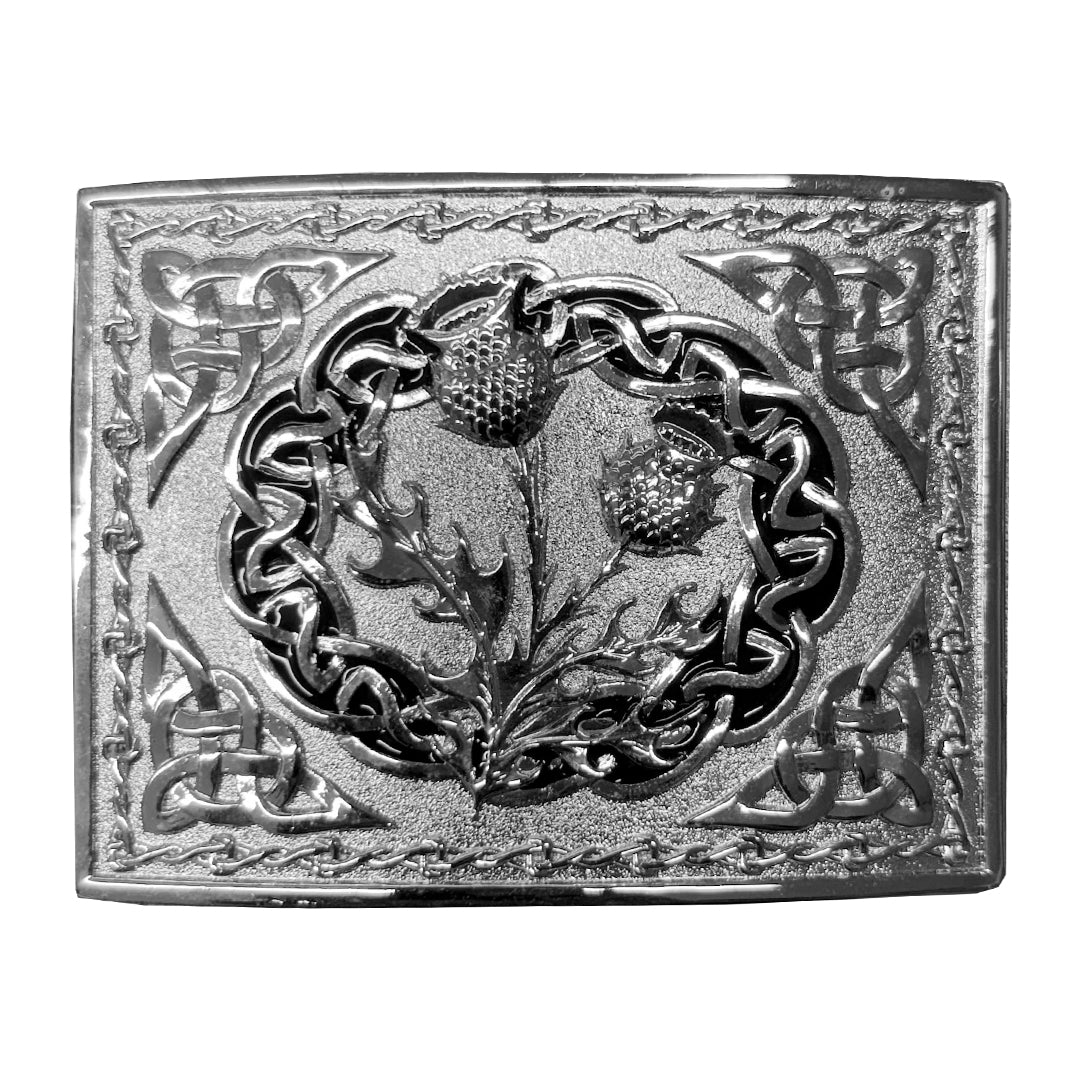 Belt Buckle, Double Thistle
