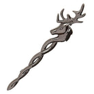 Black Chrome Stag Kilt Pin