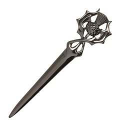 Black Chrome Thistle Kilt Pin