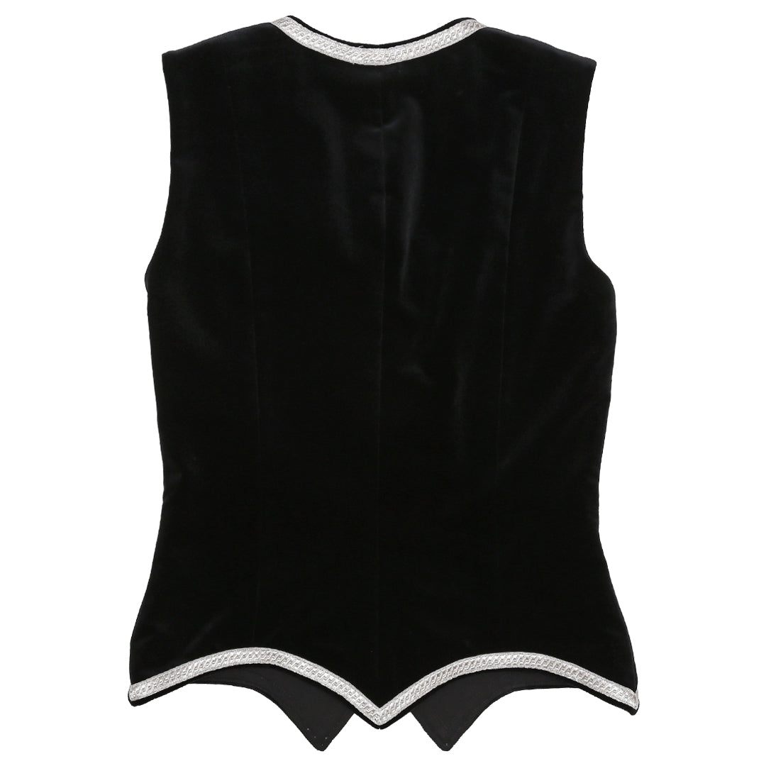 Black Highland Vest Back