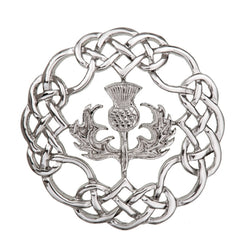 Brooch - Pewter Thistle Eternal Interlace