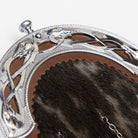 Brown Leather Chrome Serpent Sealskin Sporran Cantle