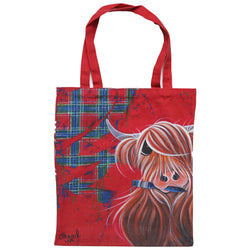 Canvas Bag - McMoo Tartan Paint