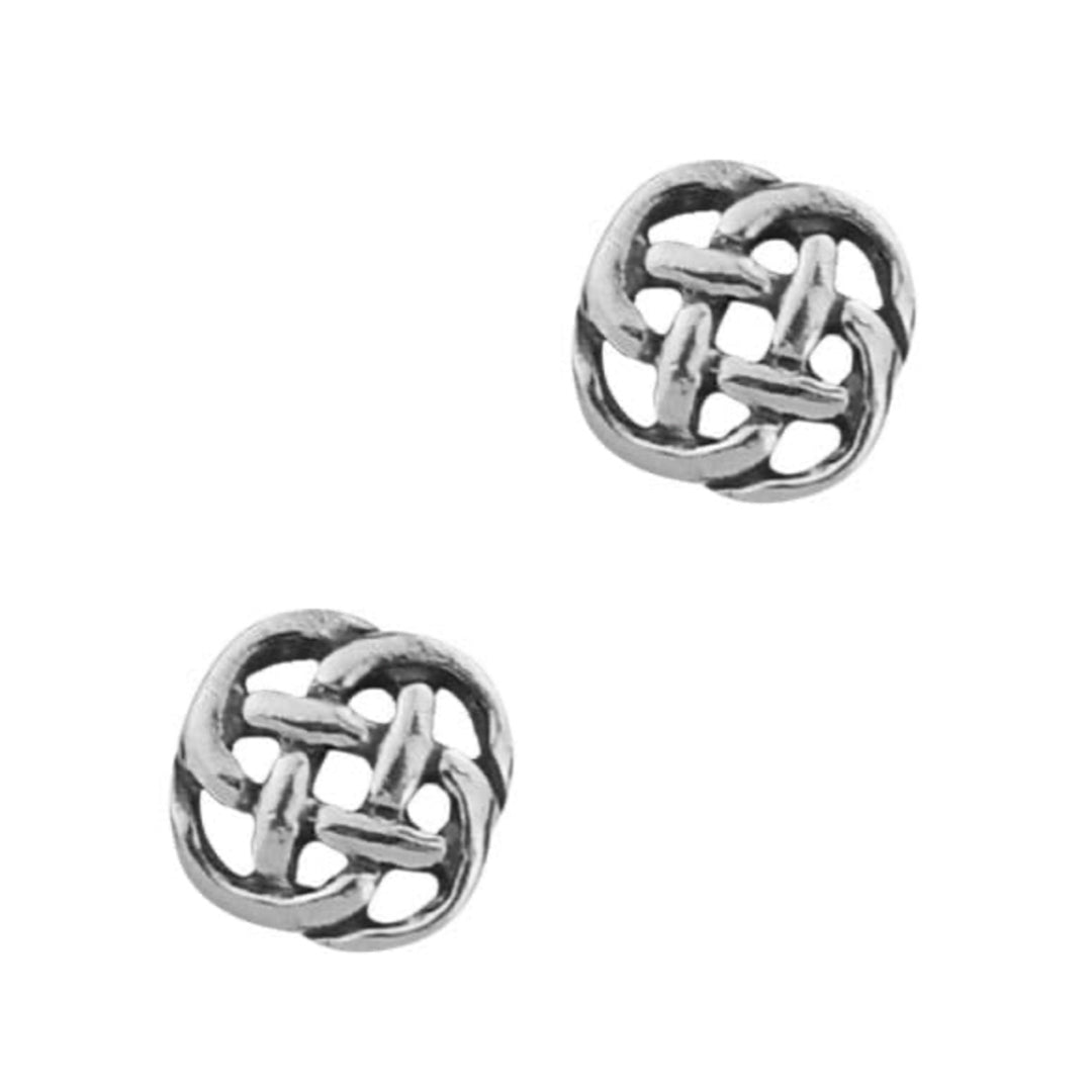 Celtic Knot Silver Stud Earrings
