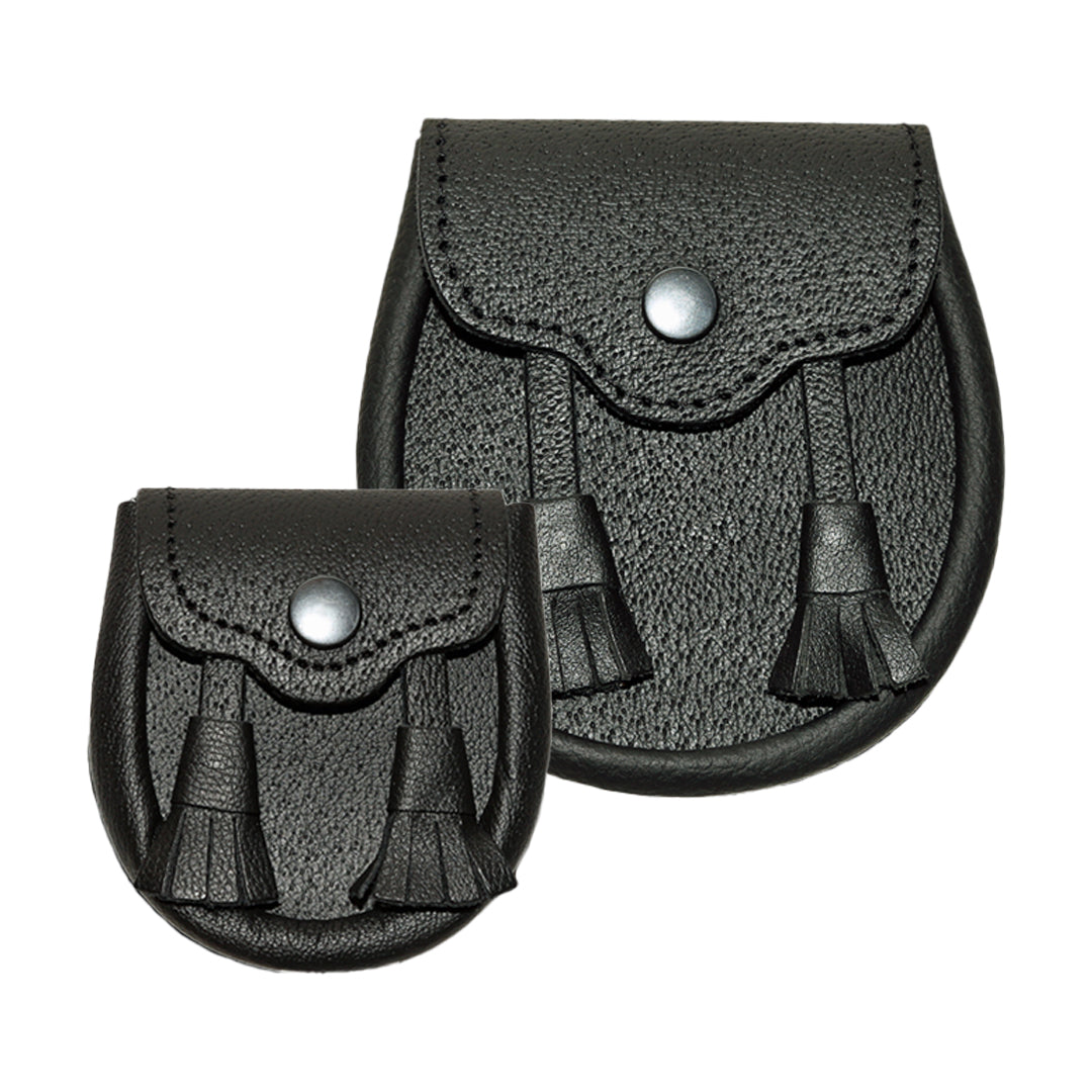 Child's Sporran Black Leather